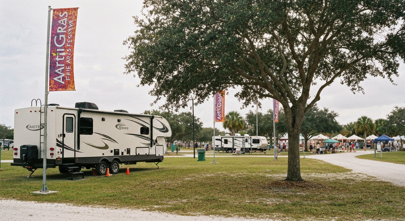 RV rental for ArtiGras Fine Arts Festival near West Palm Beach